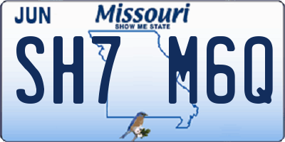 MO license plate SH7M6Q