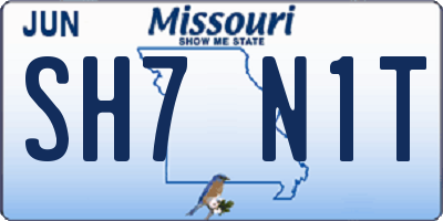 MO license plate SH7N1T