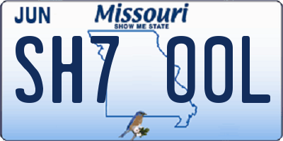 MO license plate SH7O0L