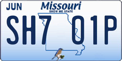 MO license plate SH7O1P