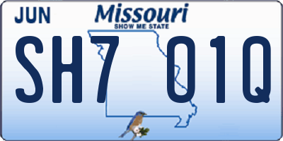 MO license plate SH7O1Q