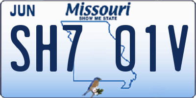MO license plate SH7O1V