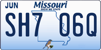 MO license plate SH7O6Q