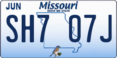 MO license plate SH7O7J
