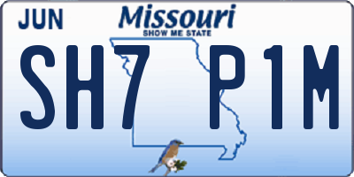 MO license plate SH7P1M
