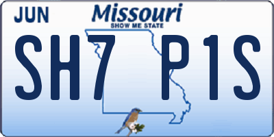 MO license plate SH7P1S