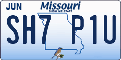 MO license plate SH7P1U