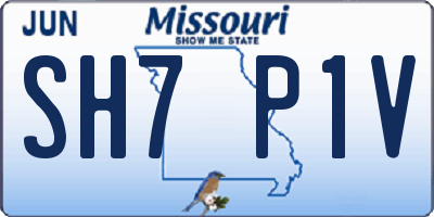 MO license plate SH7P1V