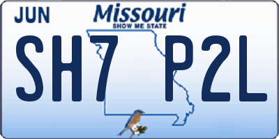 MO license plate SH7P2L