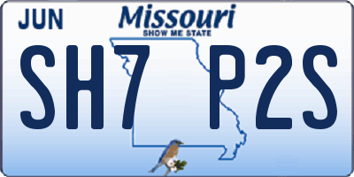 MO license plate SH7P2S