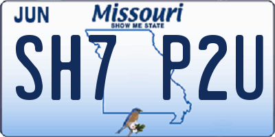 MO license plate SH7P2U