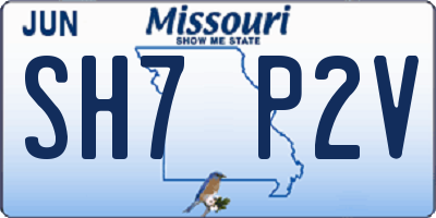 MO license plate SH7P2V