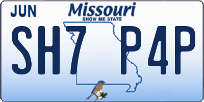 MO license plate SH7P4P