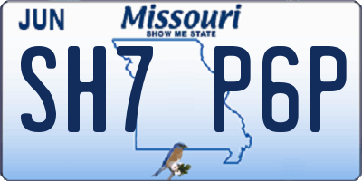 MO license plate SH7P6P
