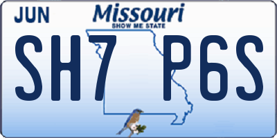 MO license plate SH7P6S