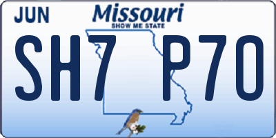MO license plate SH7P7O