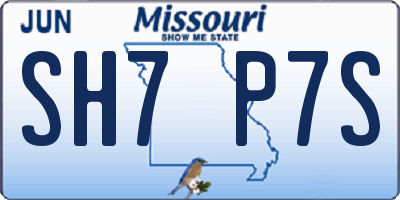 MO license plate SH7P7S