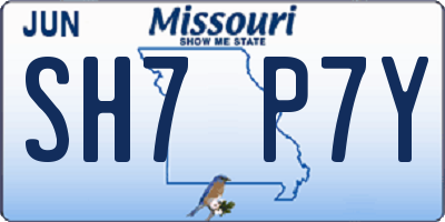 MO license plate SH7P7Y