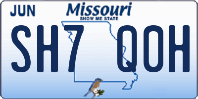 MO license plate SH7Q0H