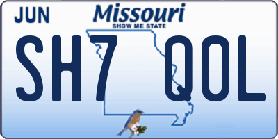 MO license plate SH7Q0L