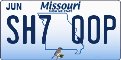 MO license plate SH7Q0P