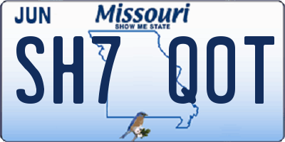 MO license plate SH7Q0T