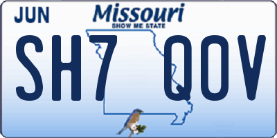 MO license plate SH7Q0V