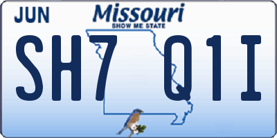 MO license plate SH7Q1I