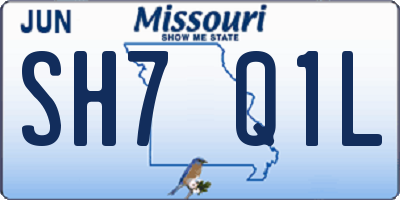 MO license plate SH7Q1L