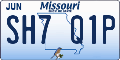 MO license plate SH7Q1P