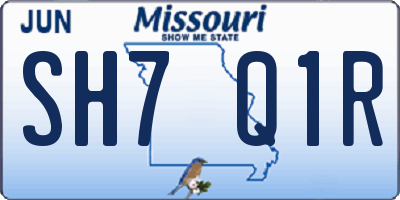 MO license plate SH7Q1R