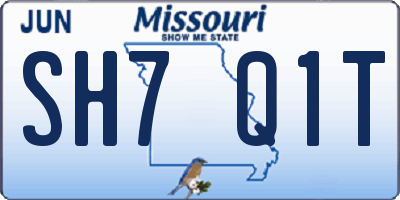 MO license plate SH7Q1T