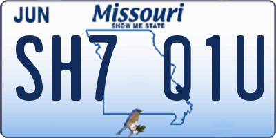 MO license plate SH7Q1U