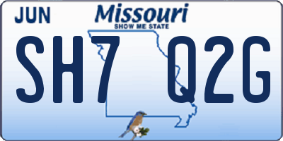 MO license plate SH7Q2G