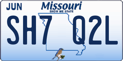 MO license plate SH7Q2L