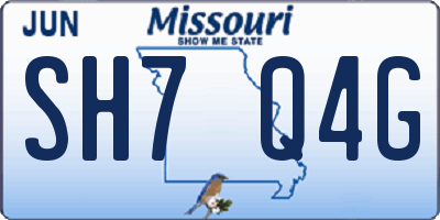 MO license plate SH7Q4G