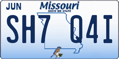 MO license plate SH7Q4I