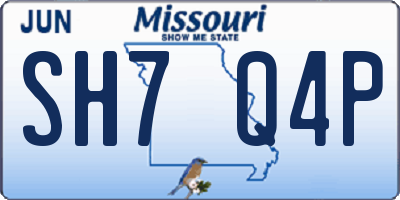 MO license plate SH7Q4P