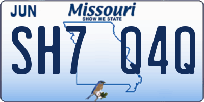 MO license plate SH7Q4Q