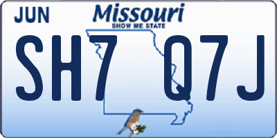 MO license plate SH7Q7J