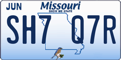 MO license plate SH7Q7R