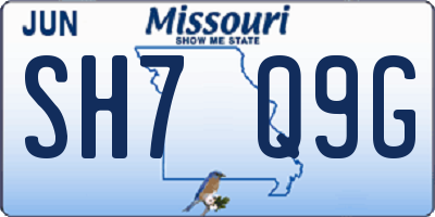 MO license plate SH7Q9G