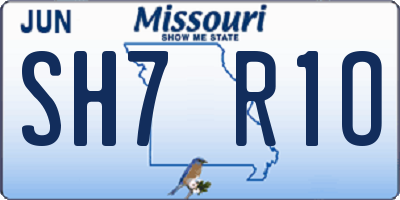 MO license plate SH7R1O