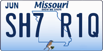 MO license plate SH7R1Q