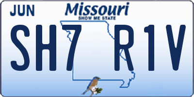 MO license plate SH7R1V