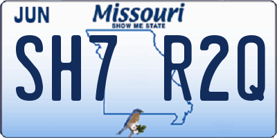 MO license plate SH7R2Q