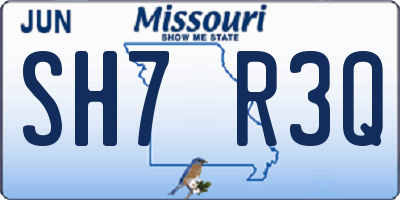 MO license plate SH7R3Q