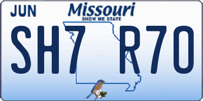 MO license plate SH7R7O