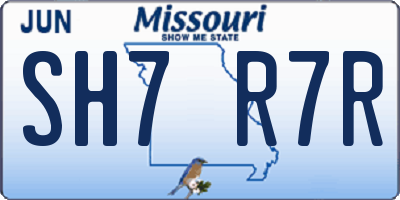 MO license plate SH7R7R