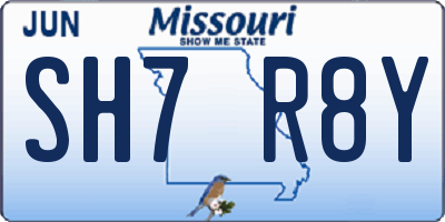 MO license plate SH7R8Y